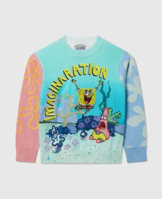 Pull à col rond et motif graphique Bob l&rsquo;éponge