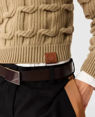 Pull à col rond et torsades Falabella