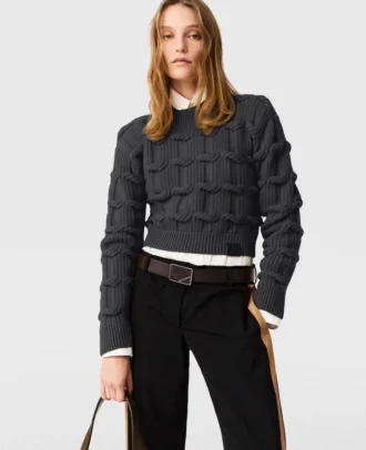 Pull à col rond et torsades Falabella