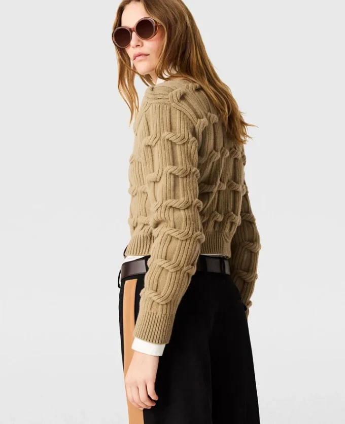 Pull à col rond et torsades Falabella