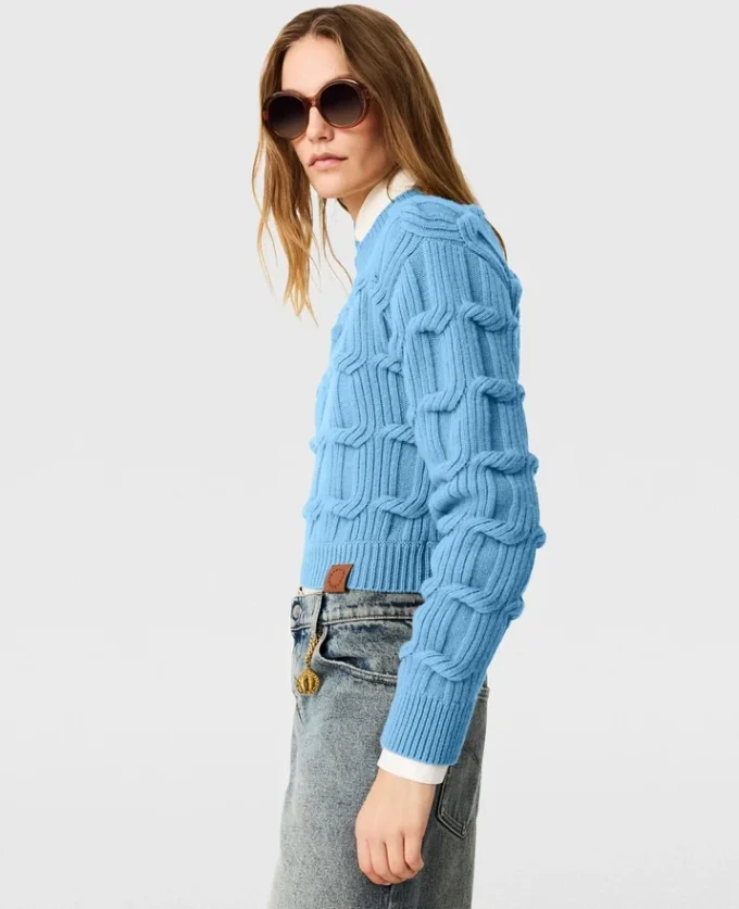 Pull à col rond et torsades Falabella