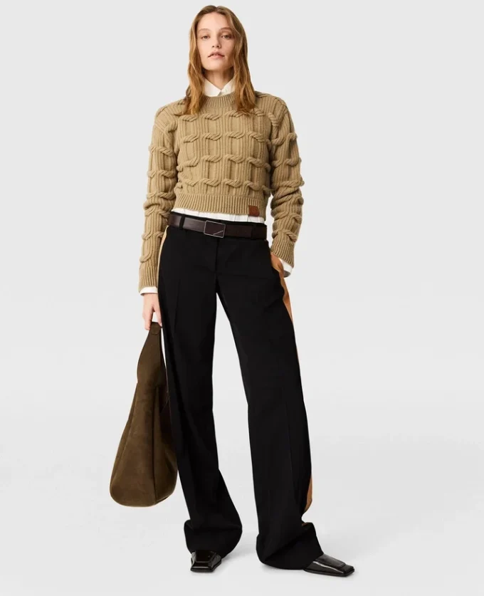 Pull à col rond et torsades Falabella