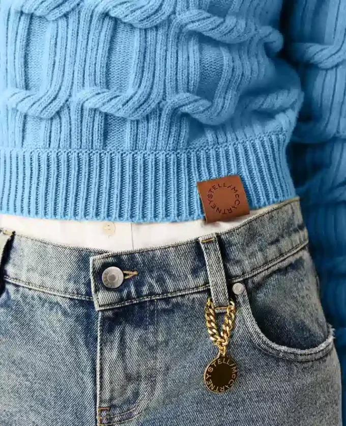 Pull à col rond et torsades Falabella