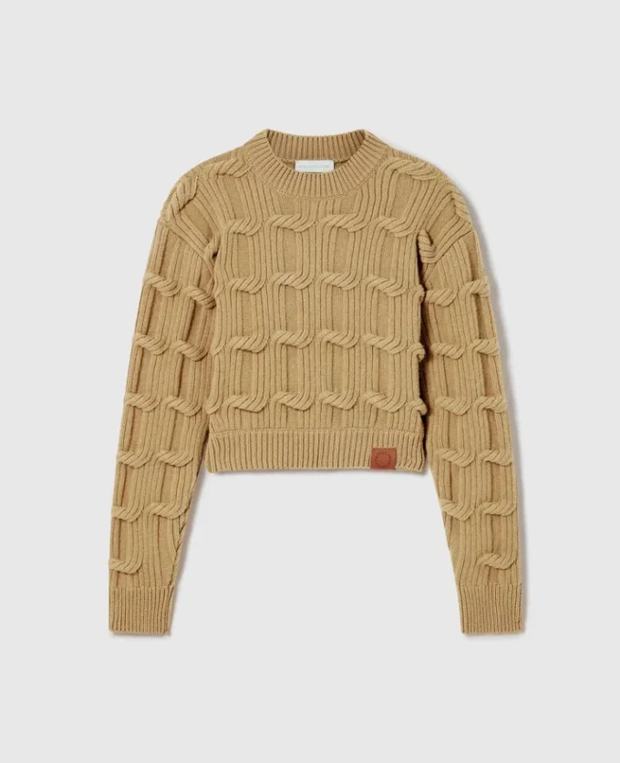 Pull à col rond et torsades Falabella