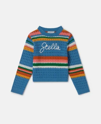 Pull crocheté brodé Stella