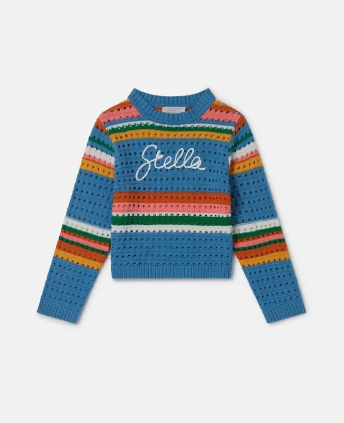 Pull crocheté brodé Stella