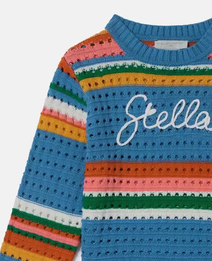 Pull crocheté brodé Stella