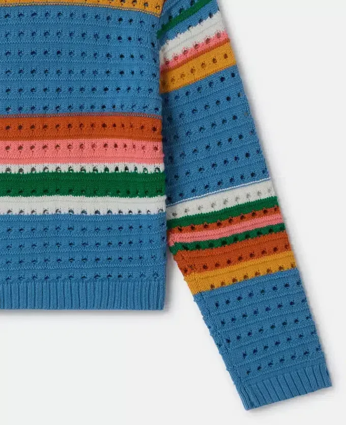 Pull crocheté brodé Stella