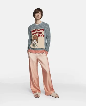 Pull en coton avec slogan « Don&rsquo;t Waste Another Day »
