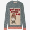 Pull en coton avec slogan « Don&rsquo;t Waste Another Day »