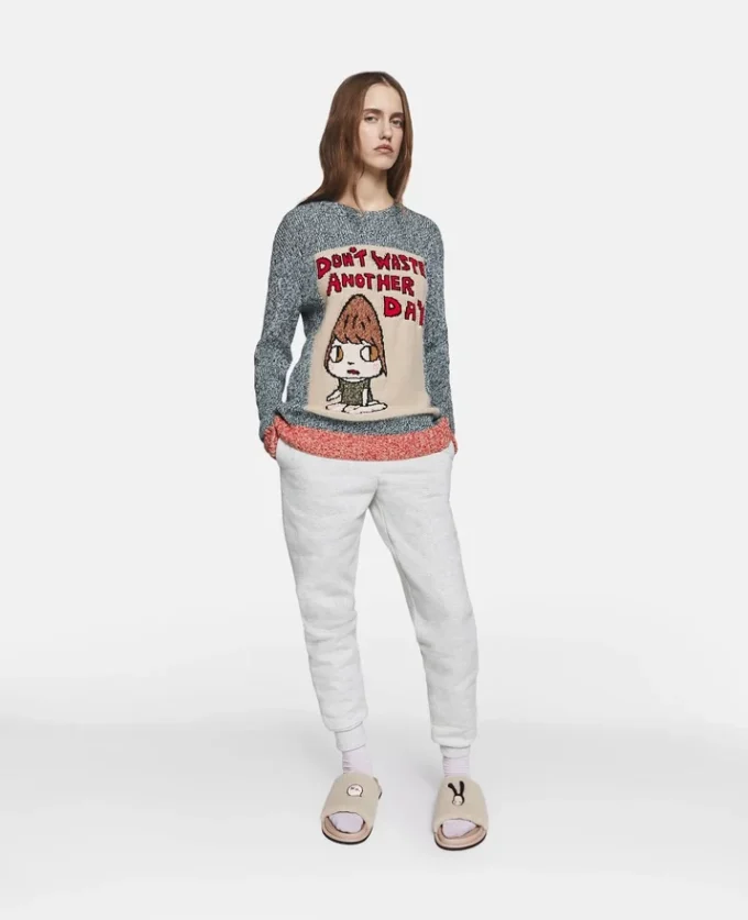 Pull en coton avec slogan « Don&rsquo;t Waste Another Day »