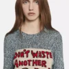 Pull en coton avec slogan « Don&rsquo;t Waste Another Day »