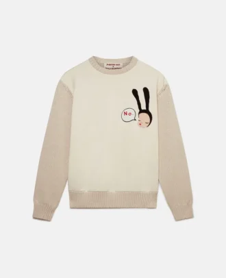 Pull en coton brodé Little Black Bunny