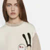 Pull en coton brodé Little Black Bunny