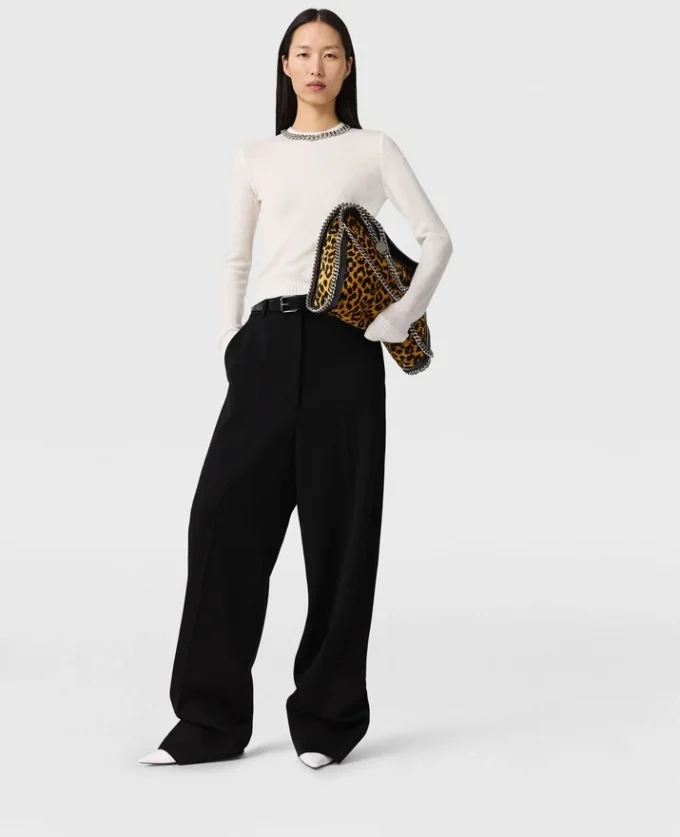 Pull Falabella à mailles fines et chaîne