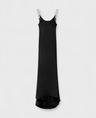 Robe à bretelles en chaîne de cristaux
