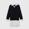 Robe chemise à col rond