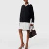 Robe chemise à col rond
