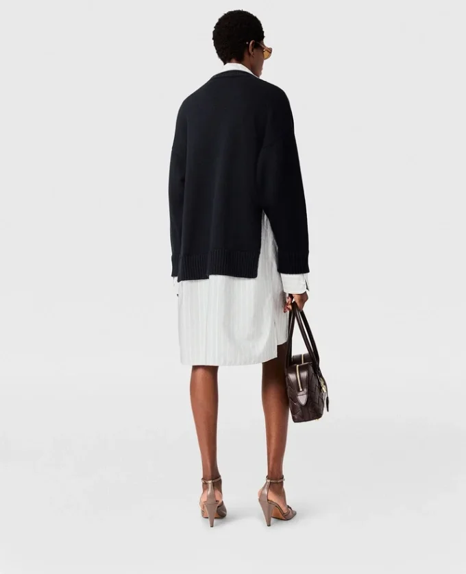Robe chemise à col rond