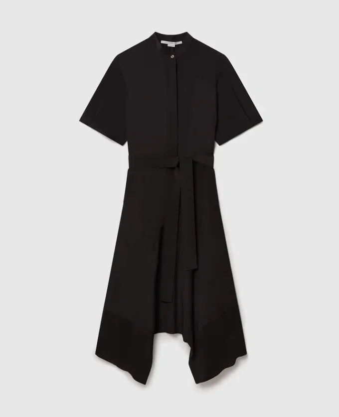 Robe chemise en crêpe de Chine de soie