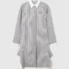 Robe chemise à manches longues et fines rayures Robe chemise à manches longues et fines rayures