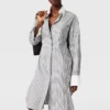 Robe chemise à manches longues et fines rayures Robe chemise à manches longues et fines rayures