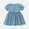 Robe en denim brodée de coccinelles
