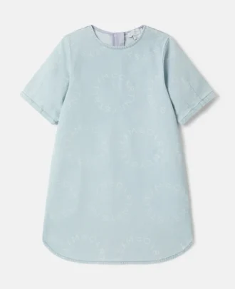 Robe en denim à logo Robe en denim à logo