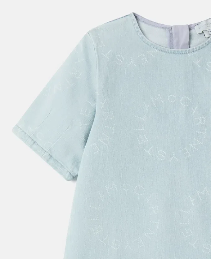 Robe en denim à logo Robe en denim à logo