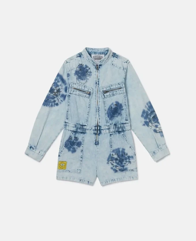 Robe en denim à motif Bob l’éponge Robe en denim à motif Bob l’éponge