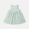 Robe en gabardine brodée d’un cœur Robe en gabardine brodée d’un cœur