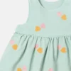 Robe en gabardine brodée d’un cœur Robe en gabardine brodée d’un cœur