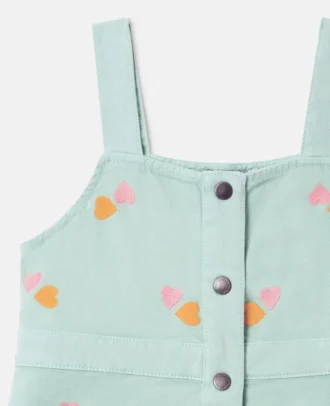 Robe en gabardine brodée d&rsquo;un cœur