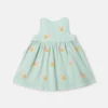 Robe en gabardine brodée d’un cœur Robe en gabardine brodée d’un cœur