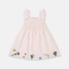 Robe en lin mélangé brodée de fleurs Robe en lin mélangé brodée de fleurs