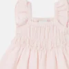 Robe en lin mélangé brodée de fleurs Robe en lin mélangé brodée de fleurs