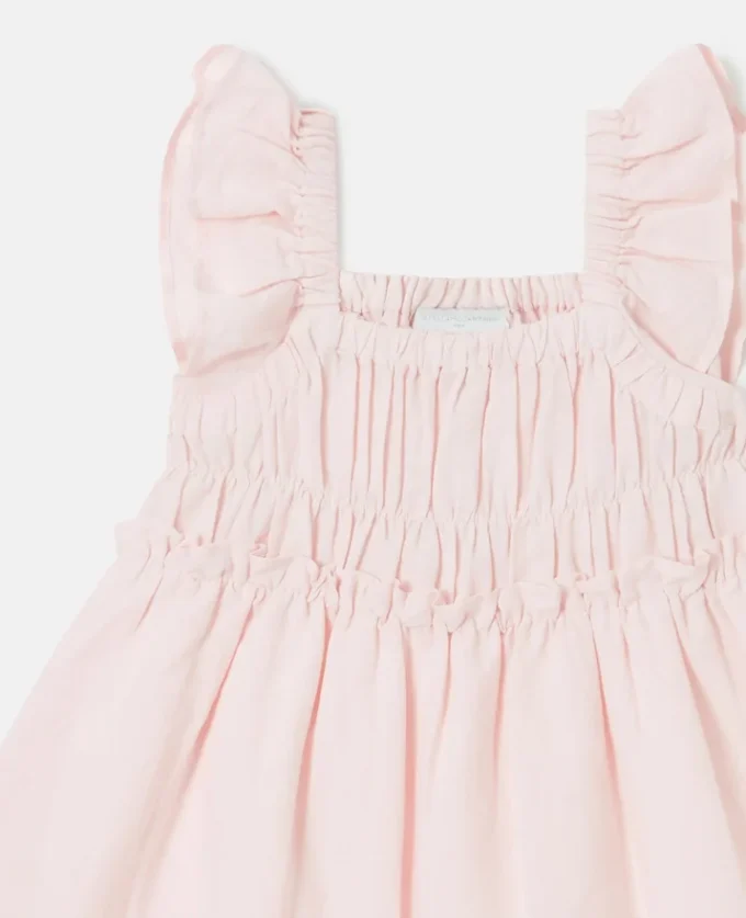 Robe en lin mélangé brodée de fleurs Robe en lin mélangé brodée de fleurs
