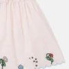 Robe en lin mélangé brodée de fleurs Robe en lin mélangé brodée de fleurs