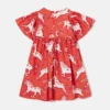 Robe en popeline imprimée chevaux Robe en popeline imprimée chevaux