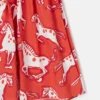 Robe en popeline imprimée chevaux Robe en popeline imprimée chevaux