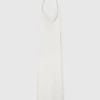 Robe en satin à bretelles chaîne Falabella Robe en satin à bretelles chaîne Falabella