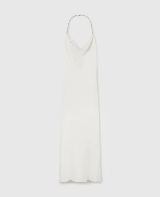 Robe en satin à bretelles chaîne Falabella