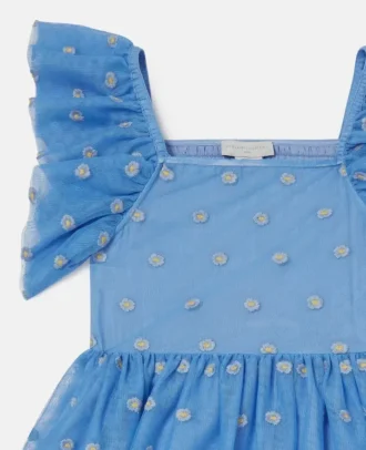 Robe en tulle brodée de fleurs