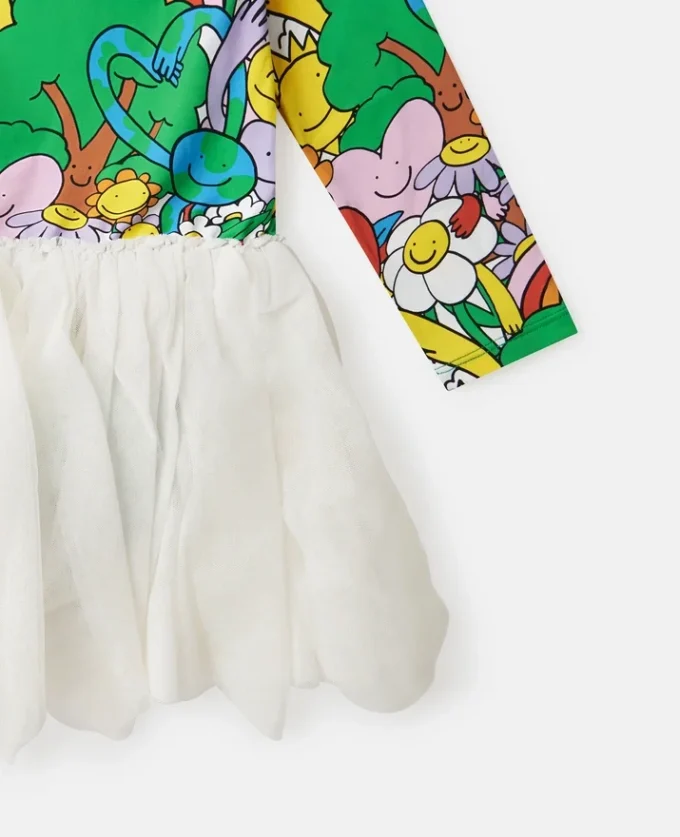 Robe en tulle à imprimé Earth Friends