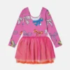 Robe en tulle superposé à imprimé nœud Robe en tulle superposé à imprimé nœud