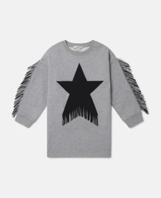 Robe à franges et imprimé graphique Star