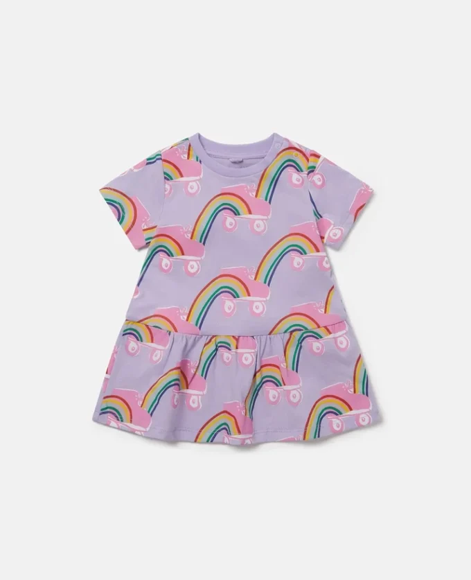 Robe imprimé arc-en-ciel Rollerskate