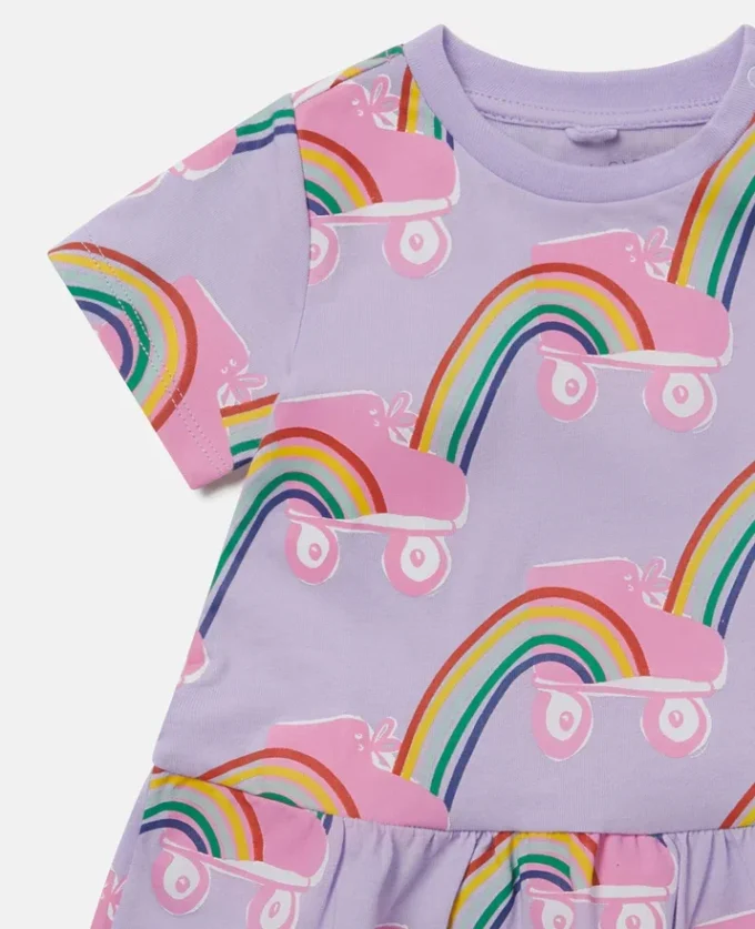 Robe imprimé arc-en-ciel Rollerskate