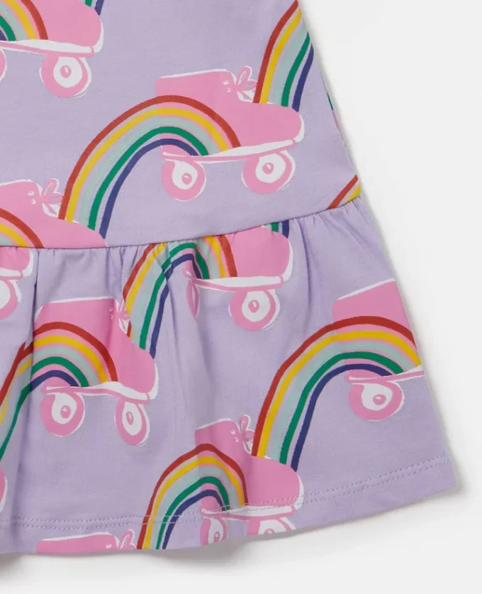 Robe imprimé arc-en-ciel Rollerskate