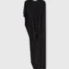 Robe longue asymétrique à cape